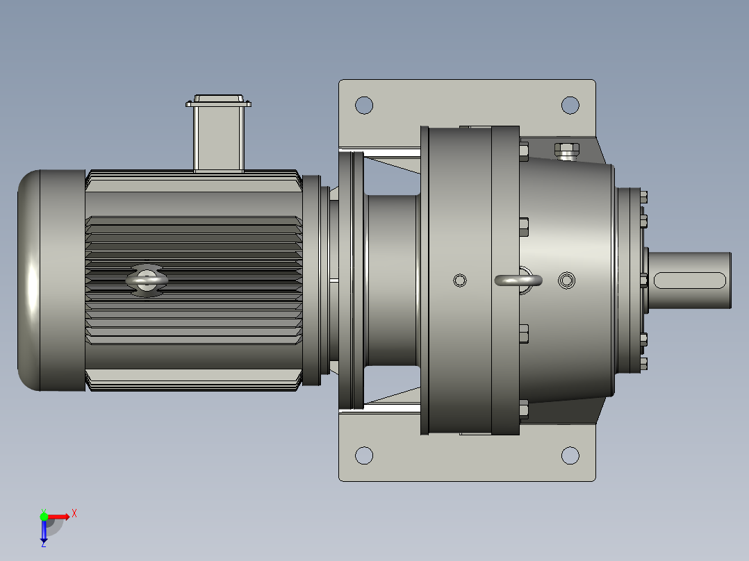 BWD型单级摆线针轮减速电机BWD3-87-Y3-4P-M1-1俯视图