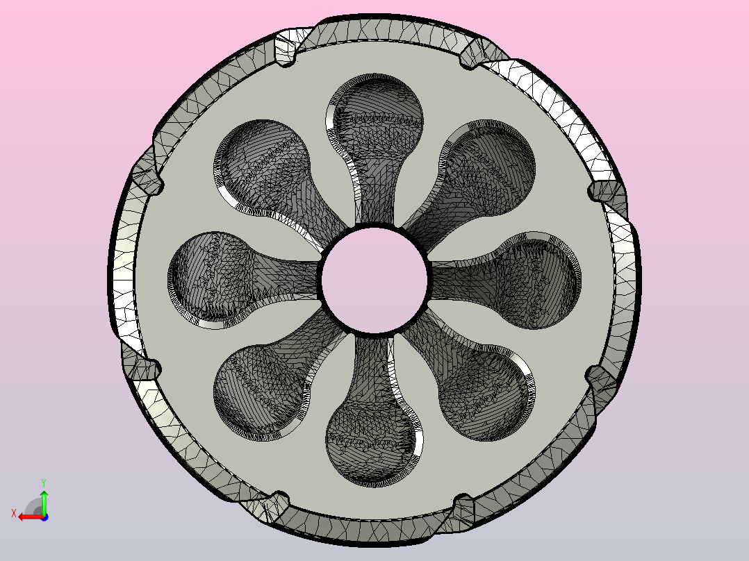 圣诞树贯穿式底座后视图