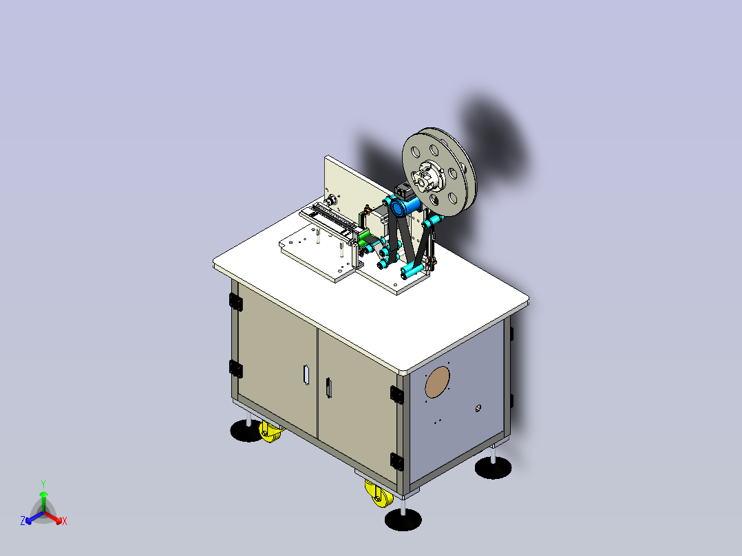 纸条贴标机主视图