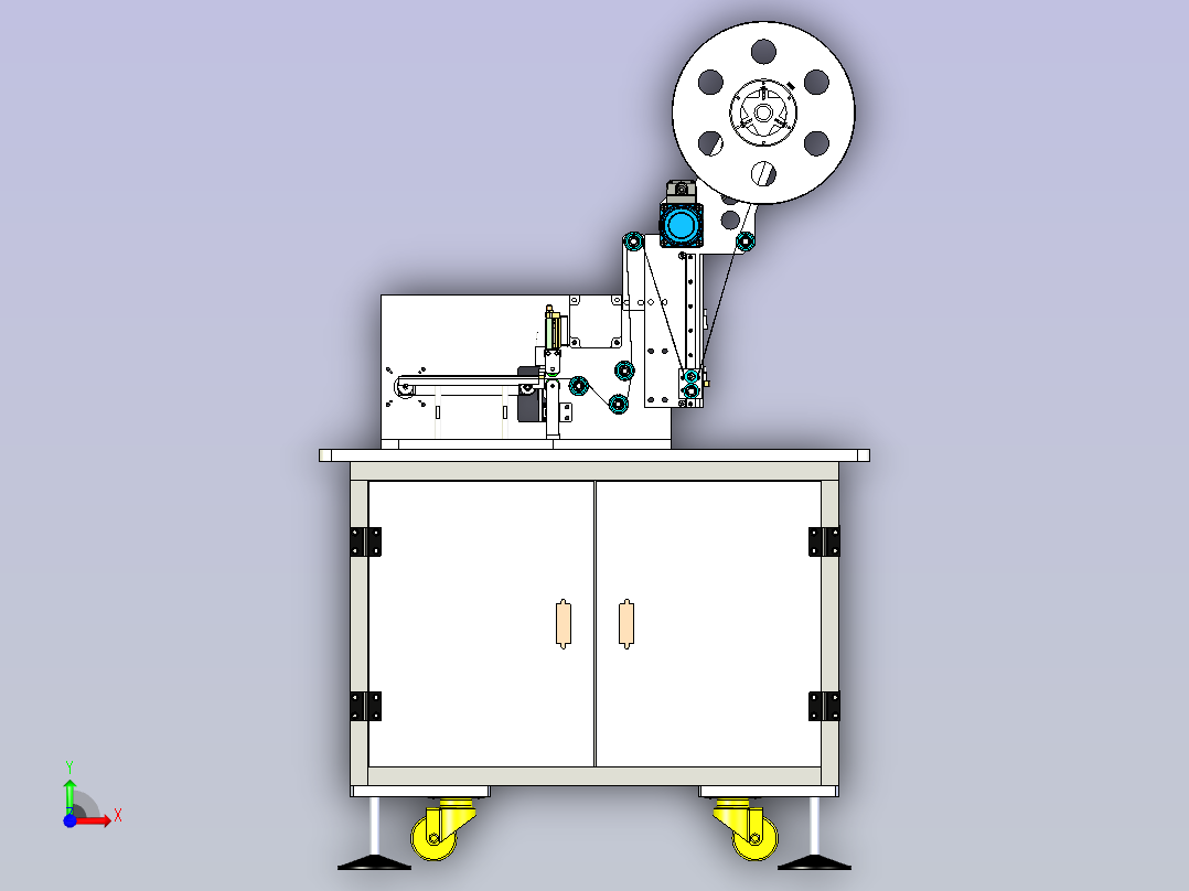 纸条贴标机前视图