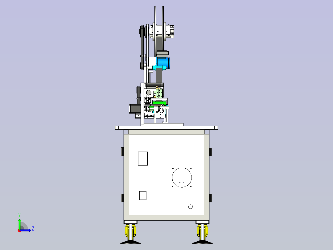 纸条贴标机左视图