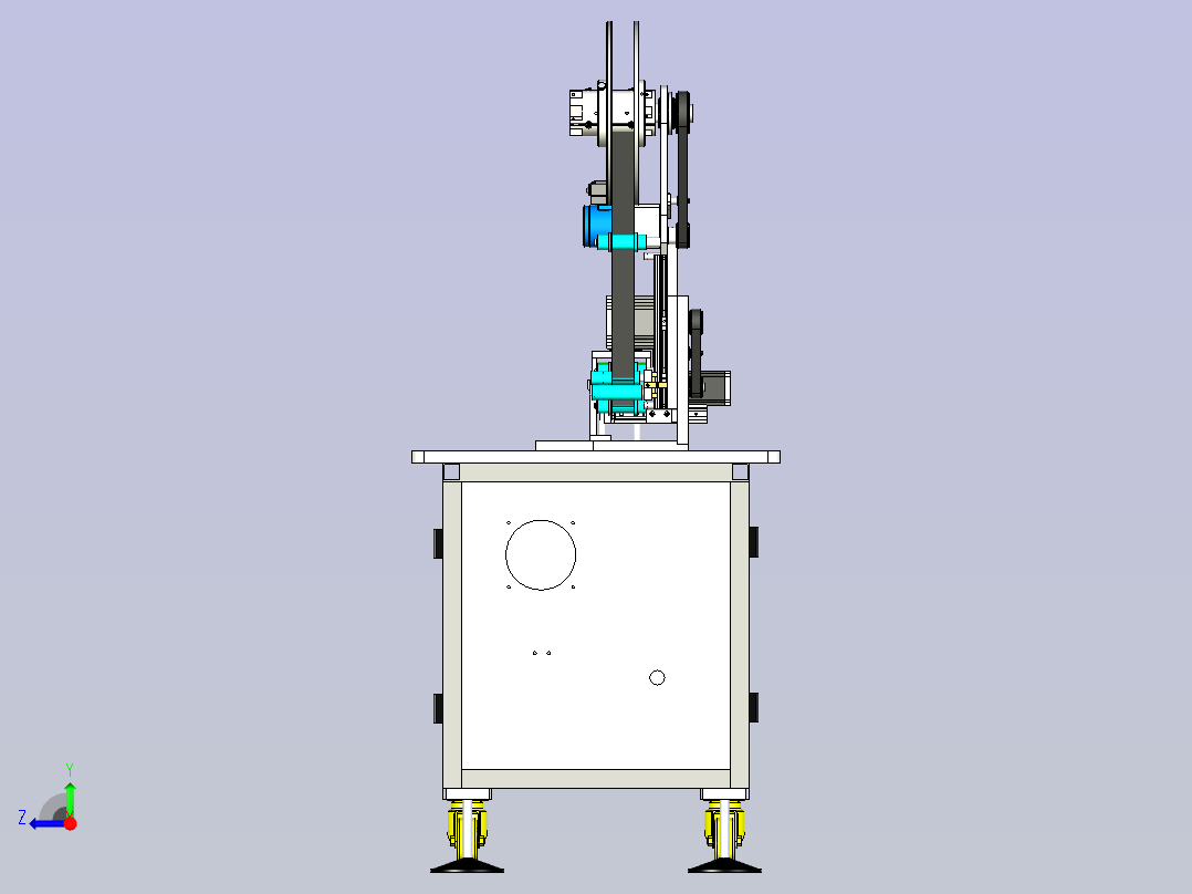 纸条贴标机右视图