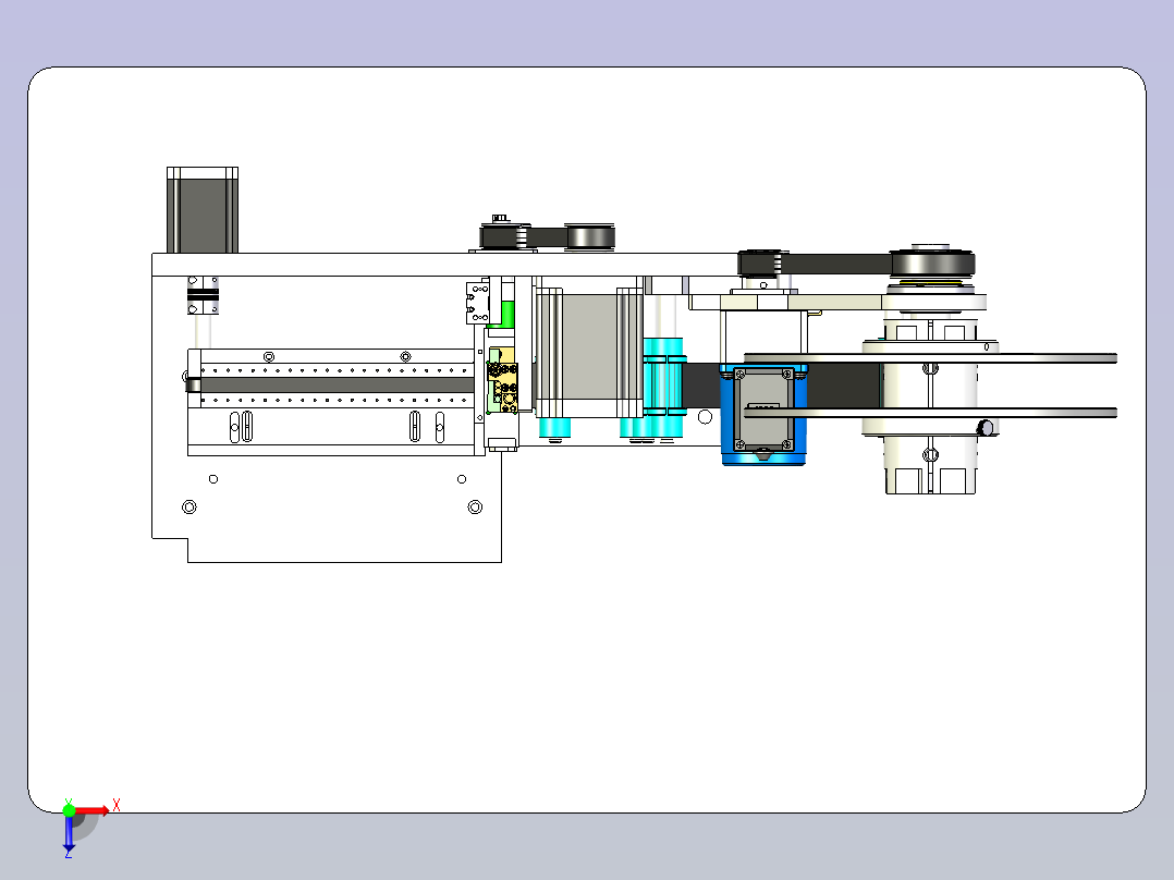 纸条贴标机俯视图