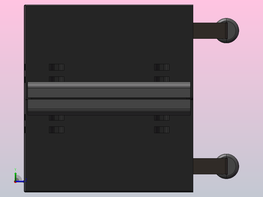 BBQ户外烧烤架左视图