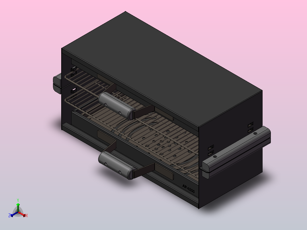 BBQ户外烧烤架正等轴测图
