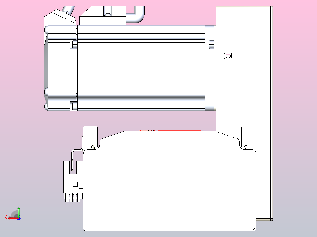 皮带直线轴半封闭可选导轨TPA-HNB-120D-110-L3000-LU-Y-P40-N3后视图