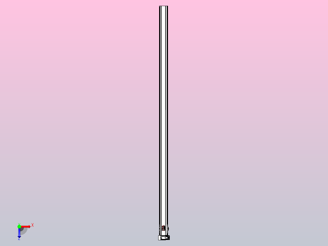 皮带直线轴半封闭可选导轨TPA-HNB-120D-110-L3000-LU-Y-P40-N3俯视图