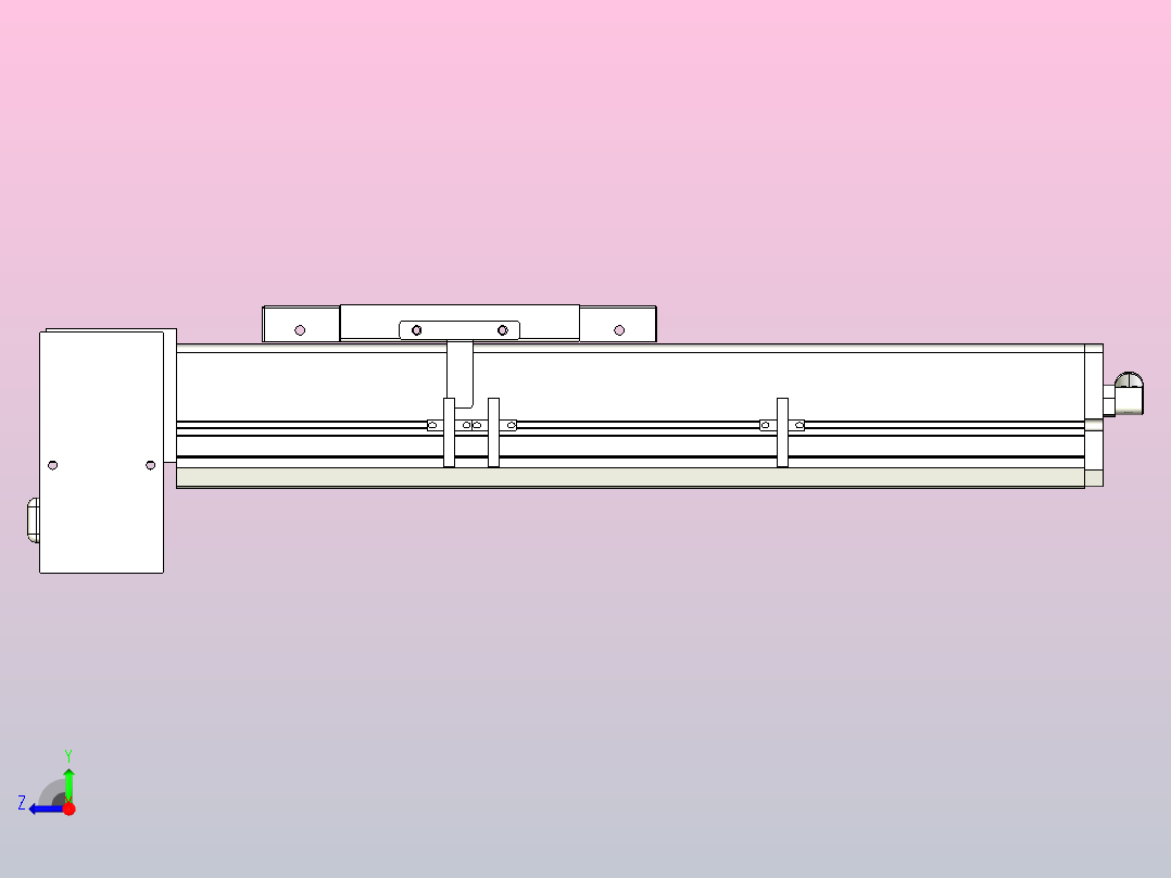 MCB17无尘皮带滑台[MCB17-L40-200-RD-P40-C3]右视图