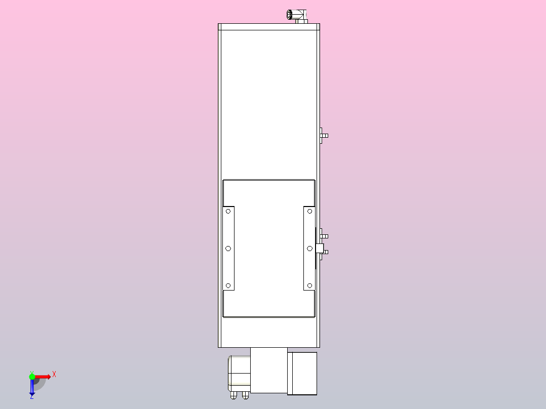 MCB17无尘皮带滑台[MCB17-L40-200-RD-P40-C3]俯视图