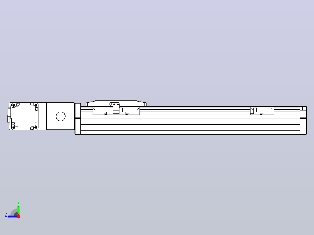 机器人皮带驱动直线轴TPA-GCB-80-P60-L300-QL-M20-N3右视图