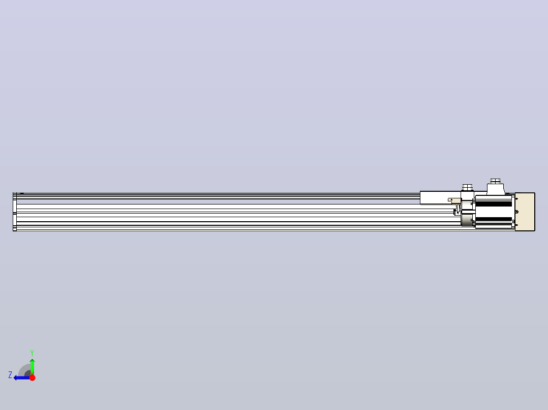 日规模组半封闭丝杆TPA-HNR-220D-3210C-L1150-ML-C-P1K-N3右视图