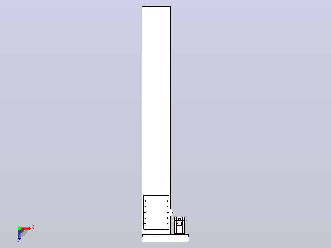 滚珠丝杠直线轴带导轨全封闭TPA-HCR-202D-2510C-L1300-MR-Y-P75-N3俯视图