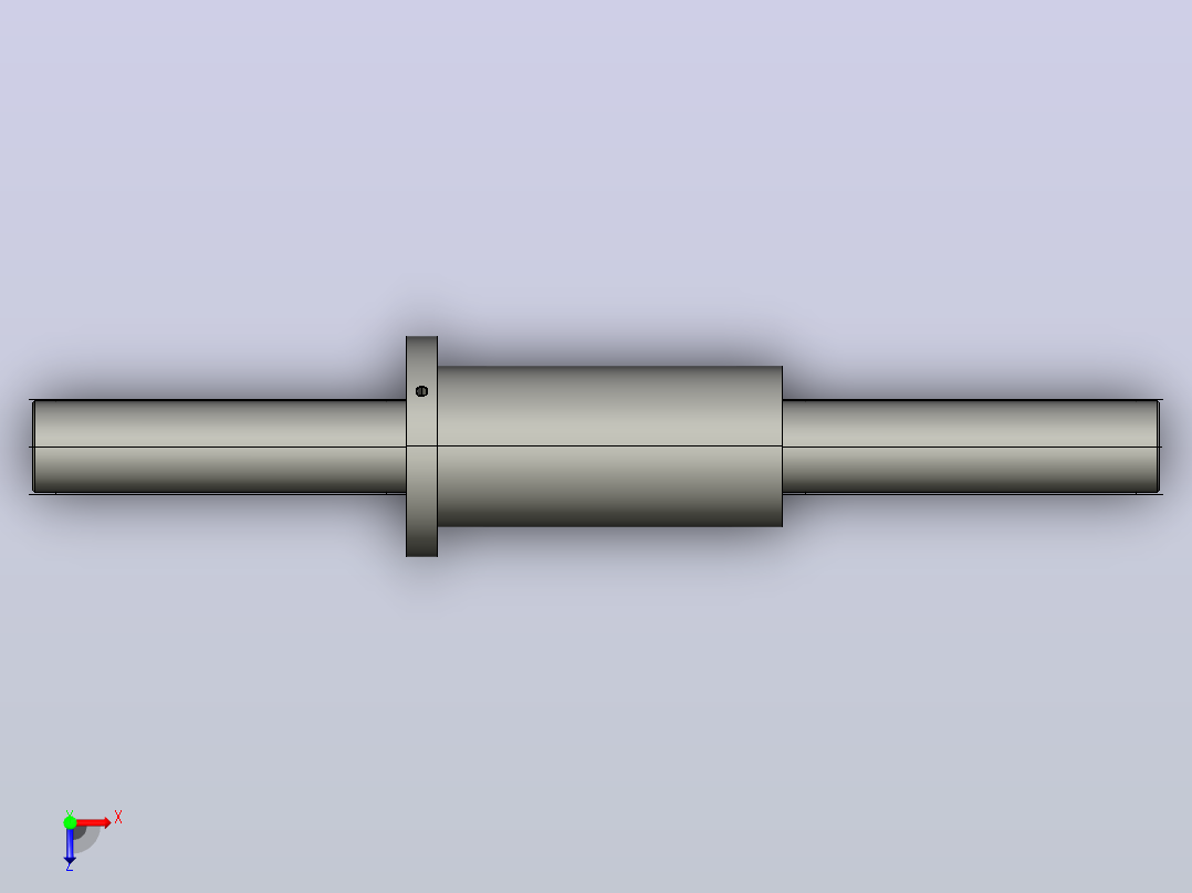 DKF6340-5滚珠丝杆3D模型俯视图