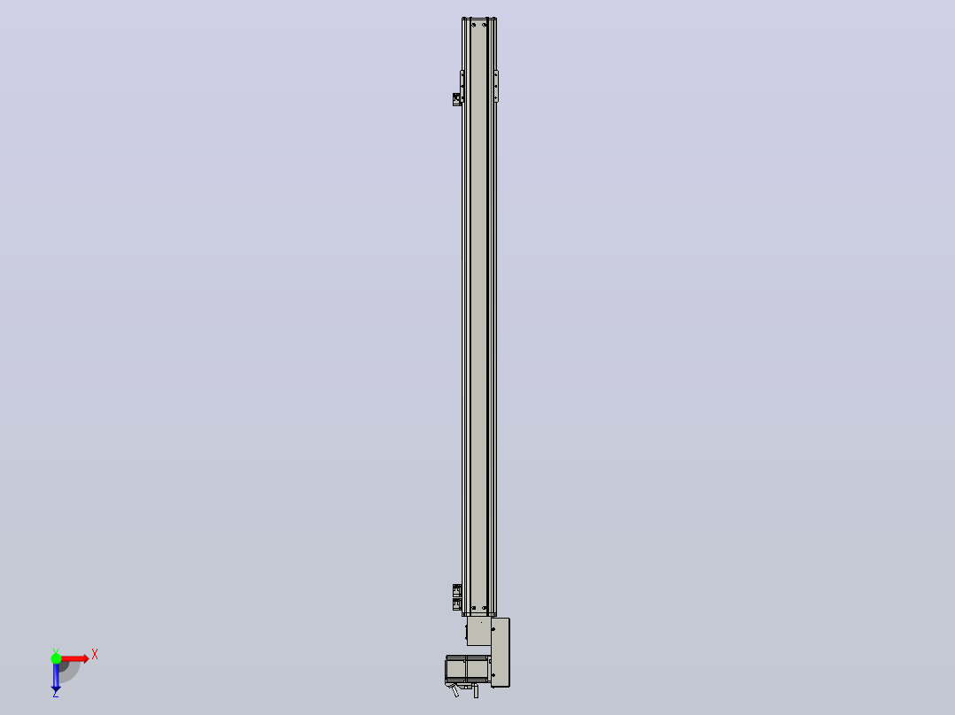 MT75BT半封闭皮带滑台[MT75BT.L80.1100.R.P40.C3]俯视图