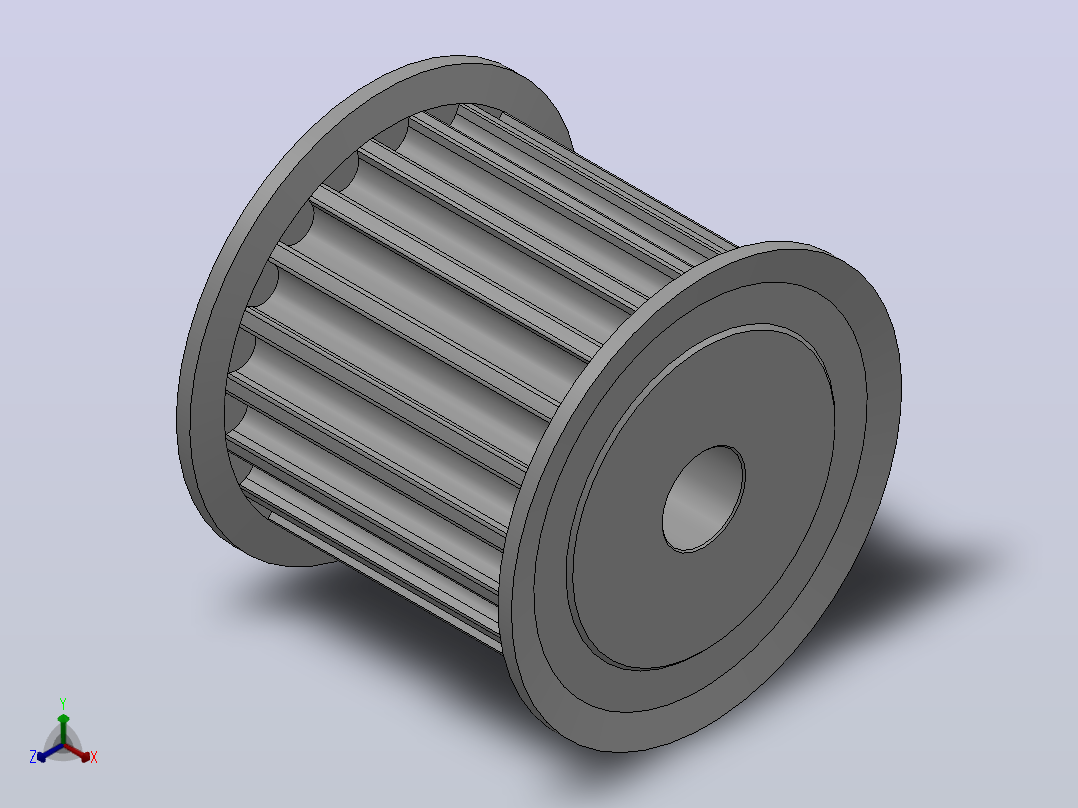 标准型半圆弧形齿同步带轮H8M型_SS8MHC-20-40-dc12-A主视图