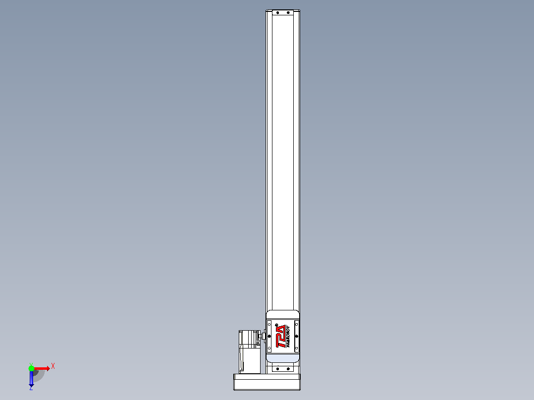 滚珠丝杠直线轴带导轨全封闭TPA-HCR-65S-1610C-L550-ML-Y-P10-N3俯视图