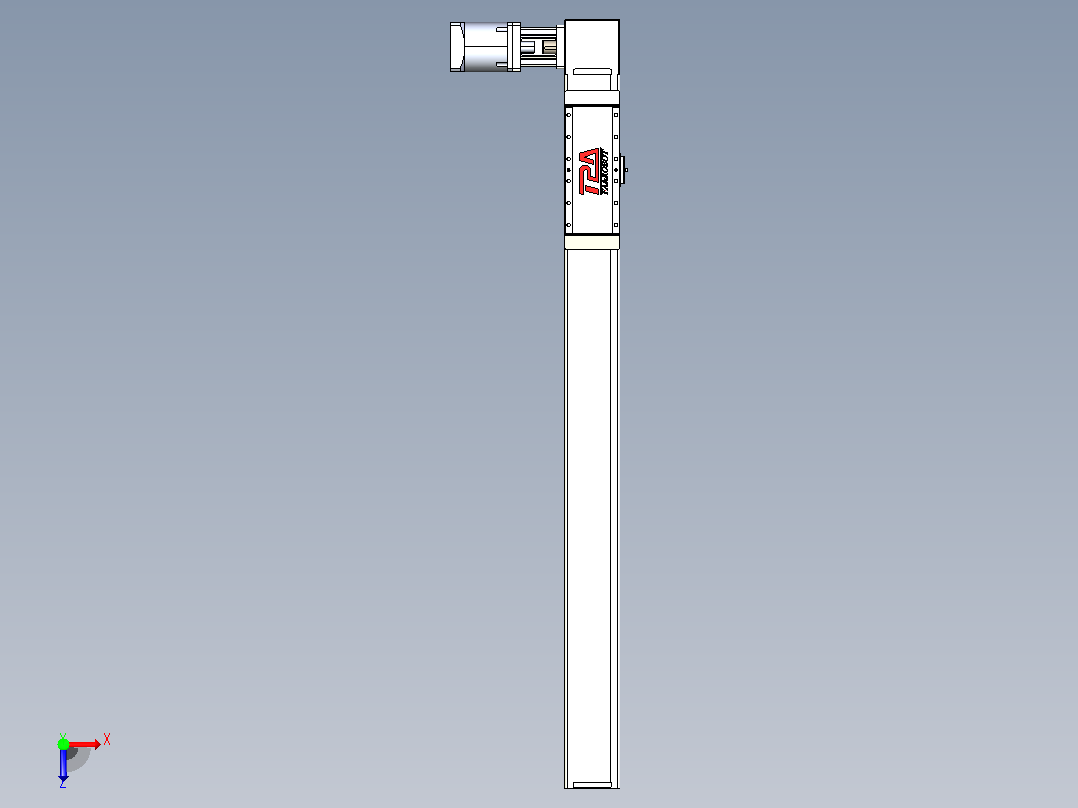 伺服电机集成皮带传动直线执行器TPA-OCB-100-192-L850-DR-J90-N3俯视图