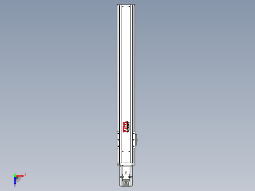 日规模组半封闭丝杆TPA-HNR-85S-1610C-L550-M-Y-P20-N3俯视缩略图