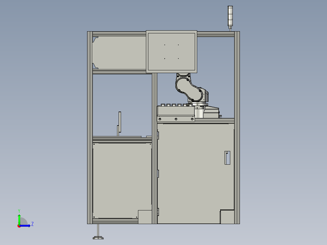 流水线即印即贴自动贴标机（成熟非标机）左视图