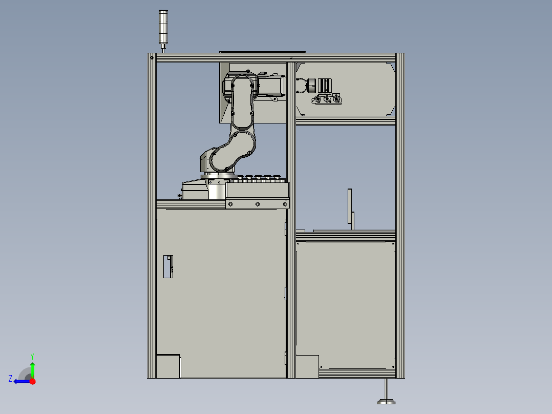流水线即印即贴自动贴标机（成熟非标机）右视图