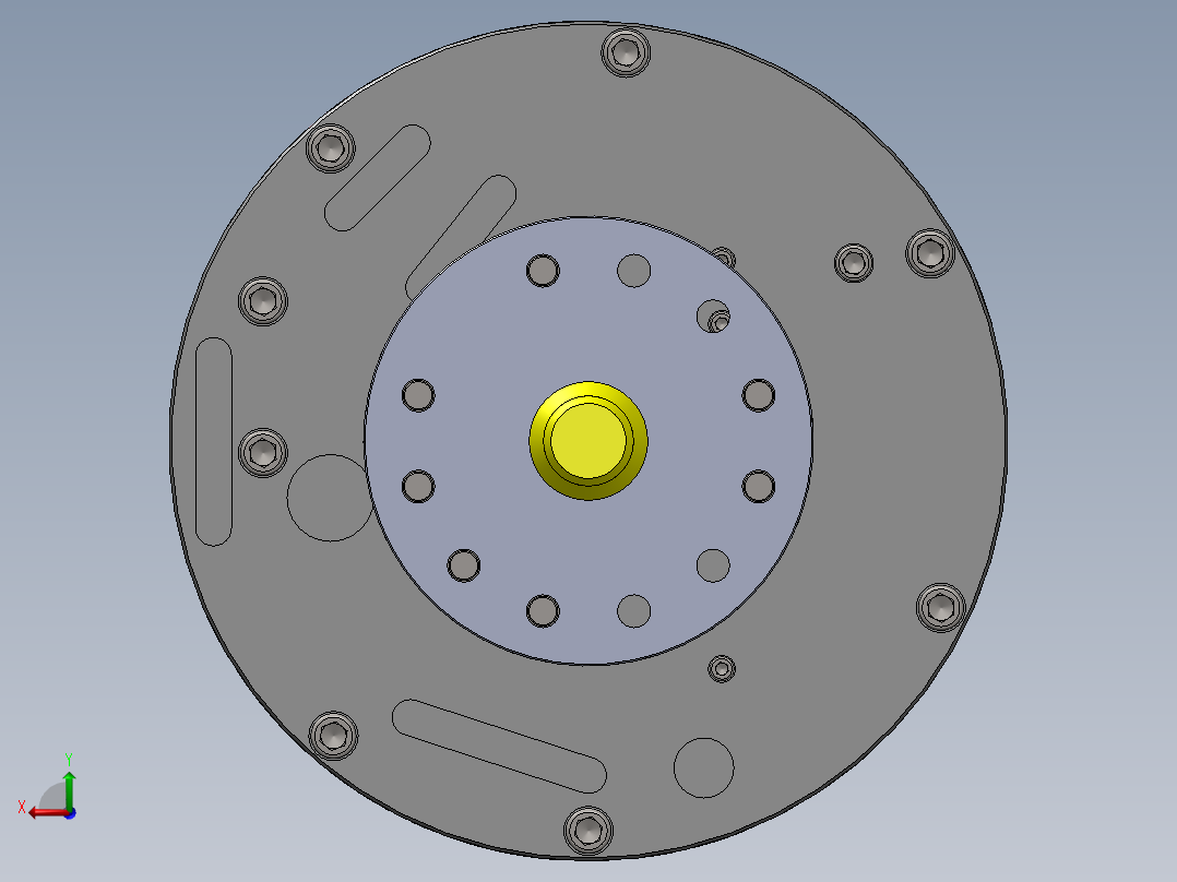 立车液压夹后视图