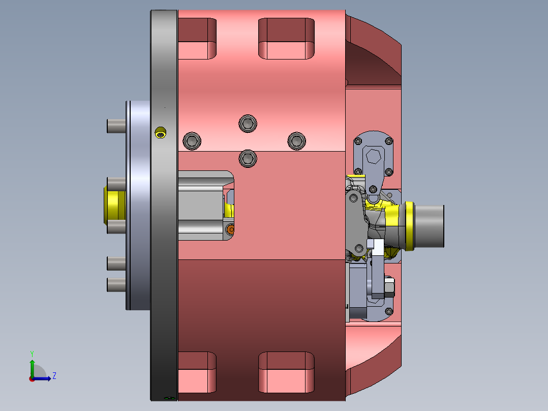 立车液压夹左视图