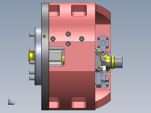 立车液压夹左视缩略图