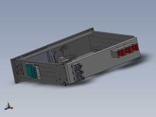 电气成套配电柜开关柜二代抽屉 3D图纸 机械设计素材3D模型