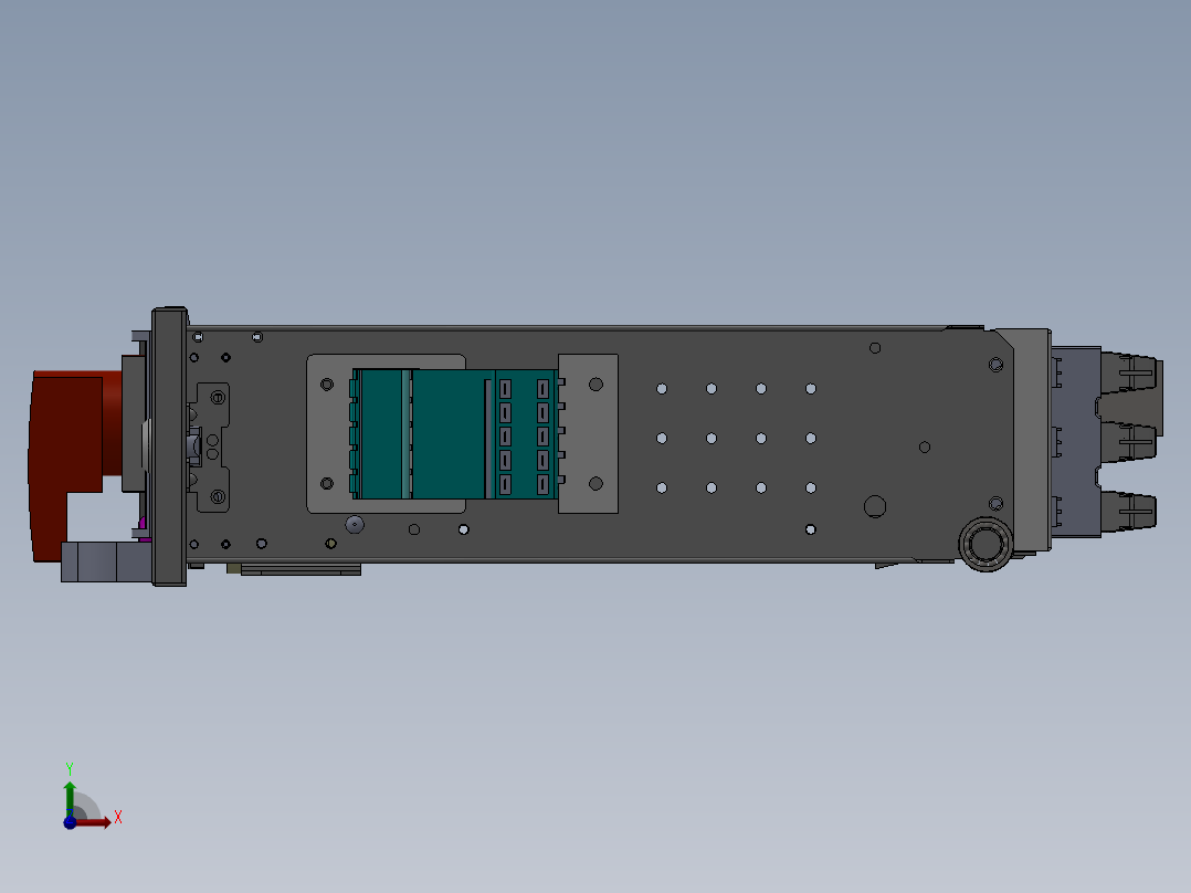 电气成套配电柜开关柜二代抽屉 3D图纸 机械设计素材3D模型前视图