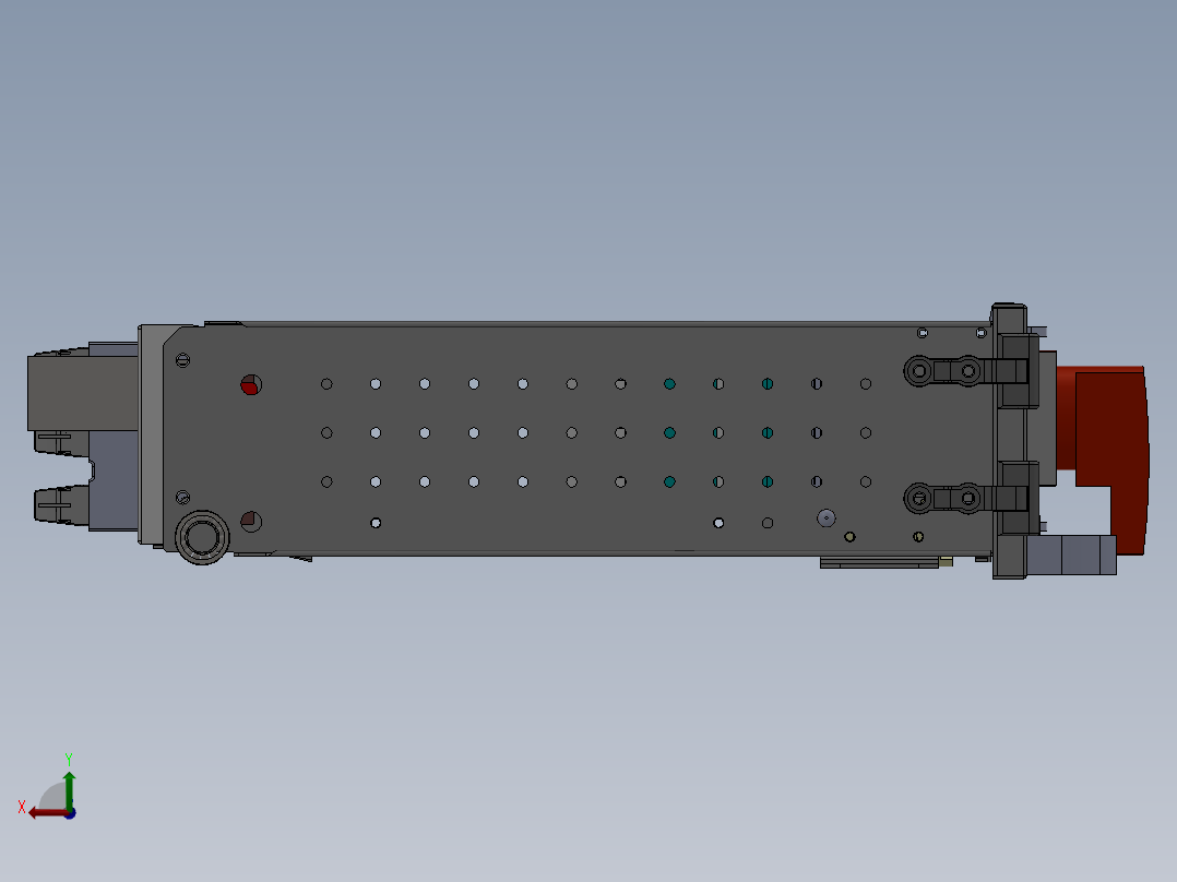 电气成套配电柜开关柜二代抽屉 3D图纸 机械设计素材3D模型后视图
