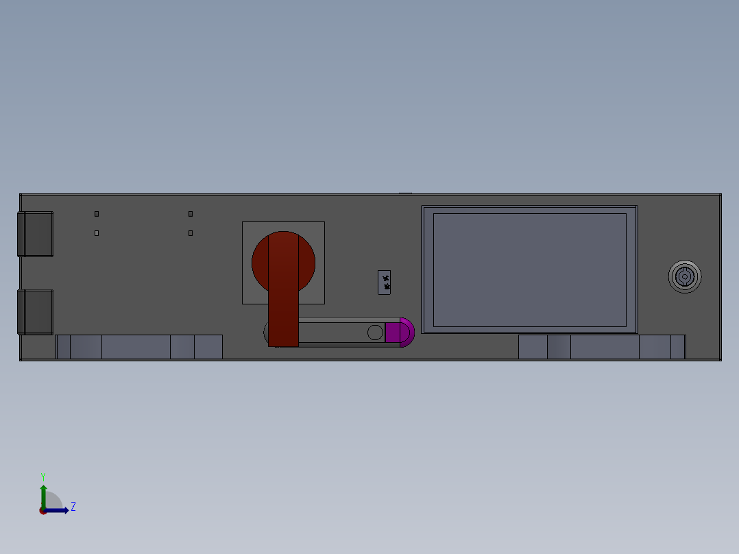 电气成套配电柜开关柜二代抽屉 3D图纸 机械设计素材3D模型左视图