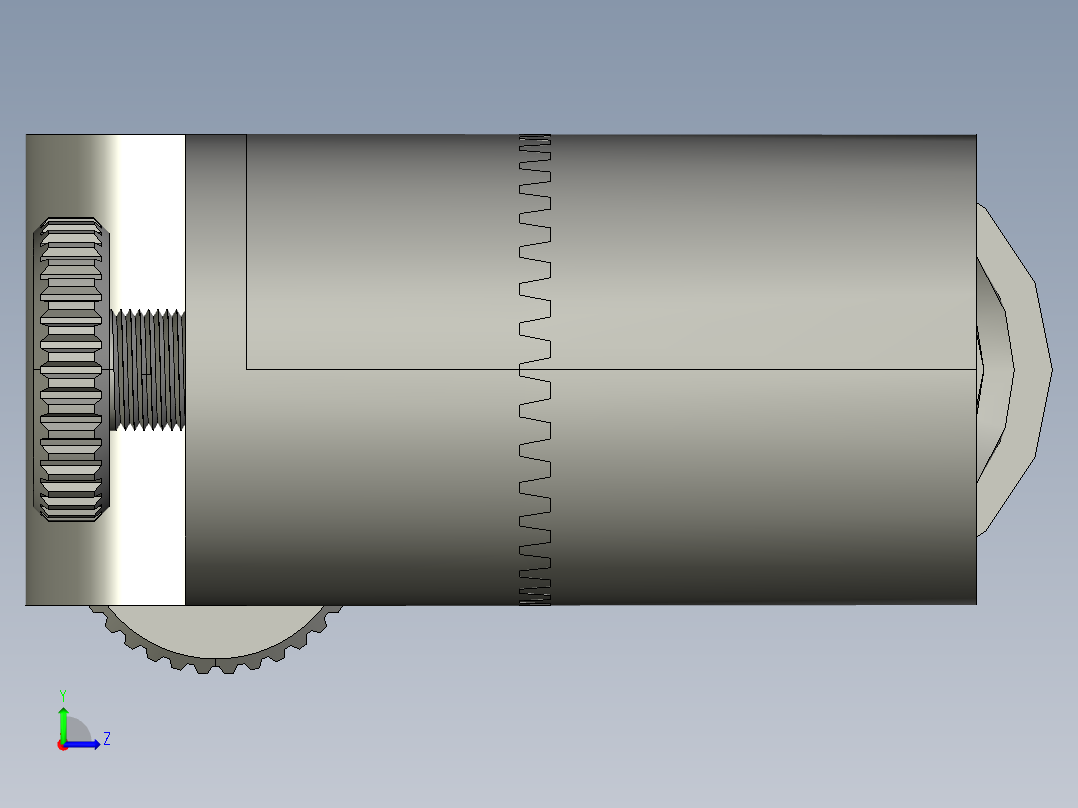 钓伞撑架-3D左视图