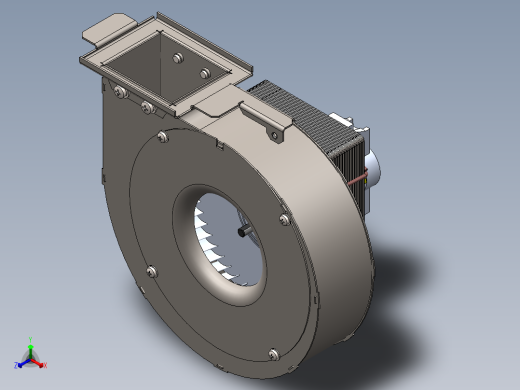 能率燃气热水器风机模型 (按实样测绘