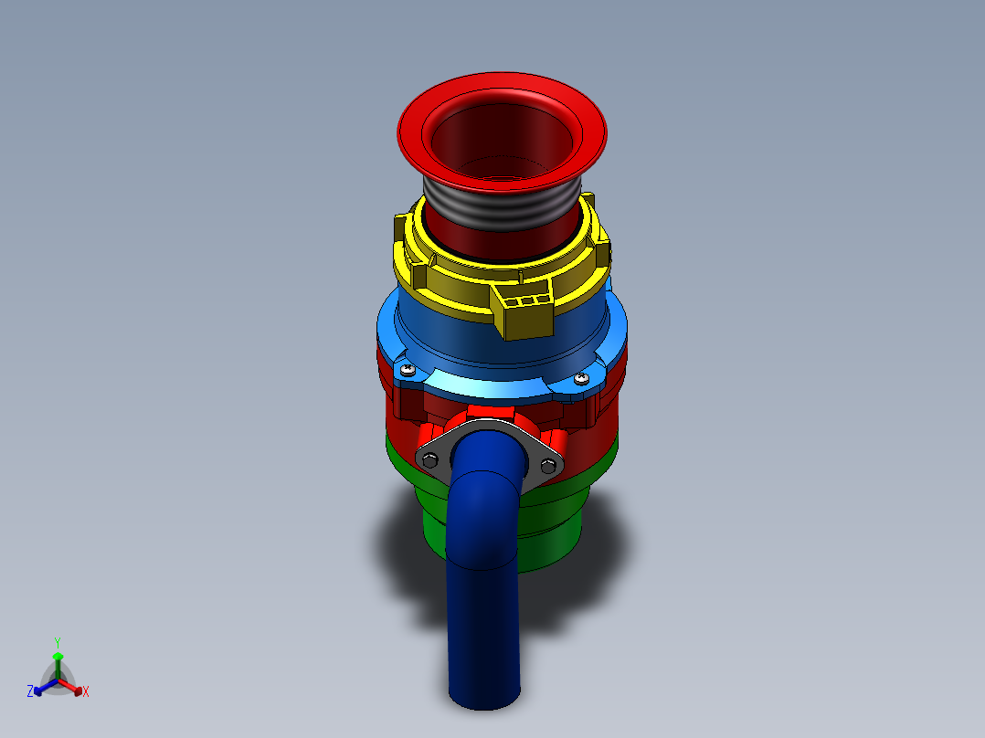 食品垃圾处理器1327137正等轴测图