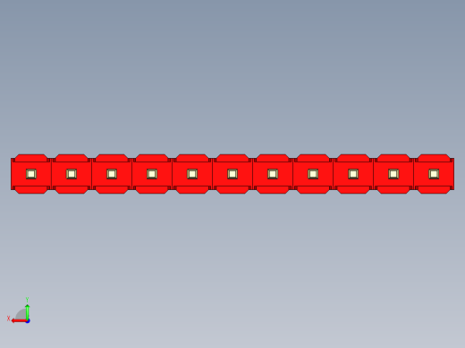 彩色公头100mil（2.54mm）系列-DS1021_red_1x11p_100mil_Type19_rev1.0后视缩略图