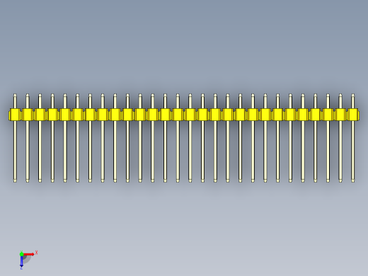 彩色公头100mil（2.54mm）系列-DS1021_yellow_3x28p_100mil_Type5_rev1.0俯视缩略图