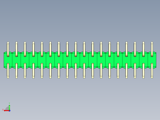 彩色公排针 100mil 2.54mm 系列-DS1022_green_36p_100mil_TypeSMT_rev1.0后视缩略图