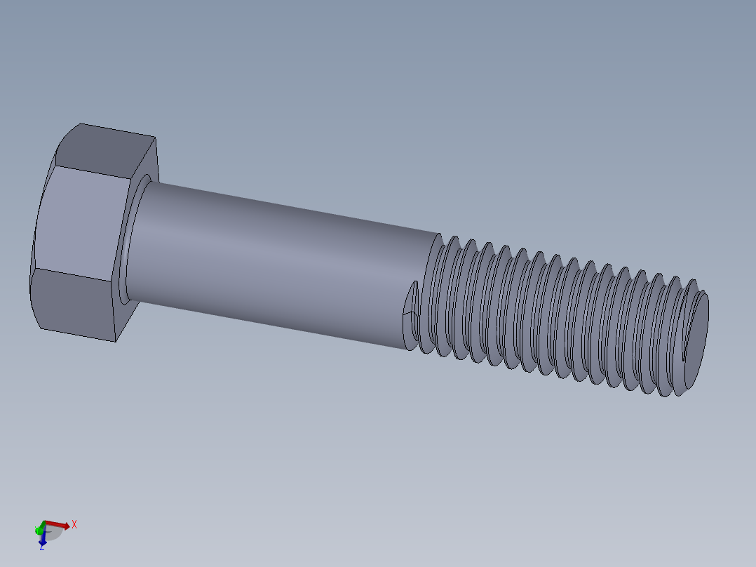 UNC 六角螺栓-Hex Bolt 0.625-11 x 3.SLDPRT