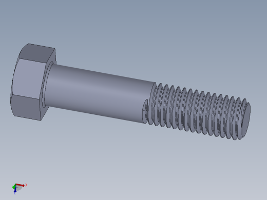 UNC 六角螺栓-Hex Bolt 0.625-11 x 3.SLDPRT