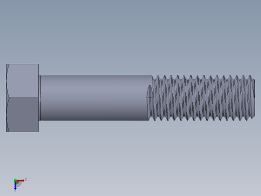 UNC 六角螺栓-Hex Bolt 0.625-11 x 3.SLDPRT俯视缩略图