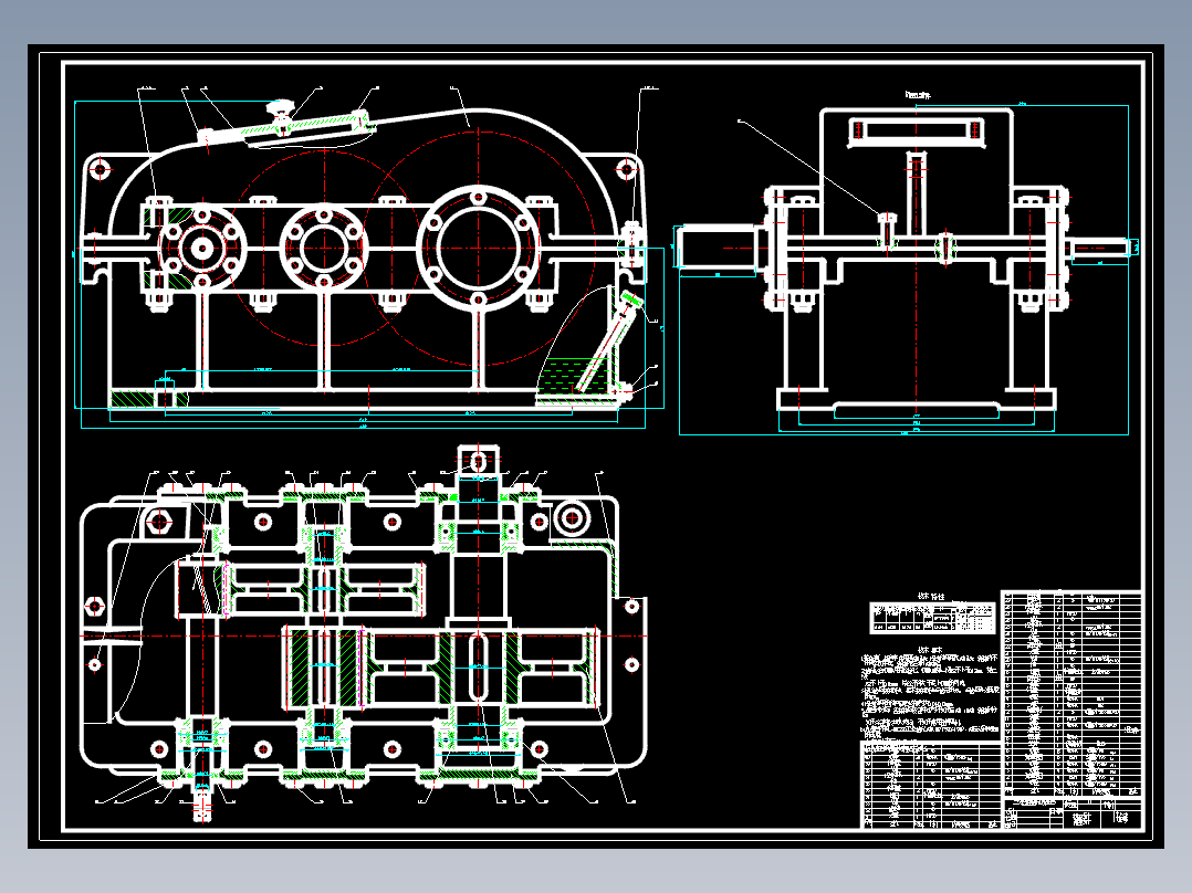 展开式二级斜齿圆柱齿轮减速器设计含CAD图纸+说明书