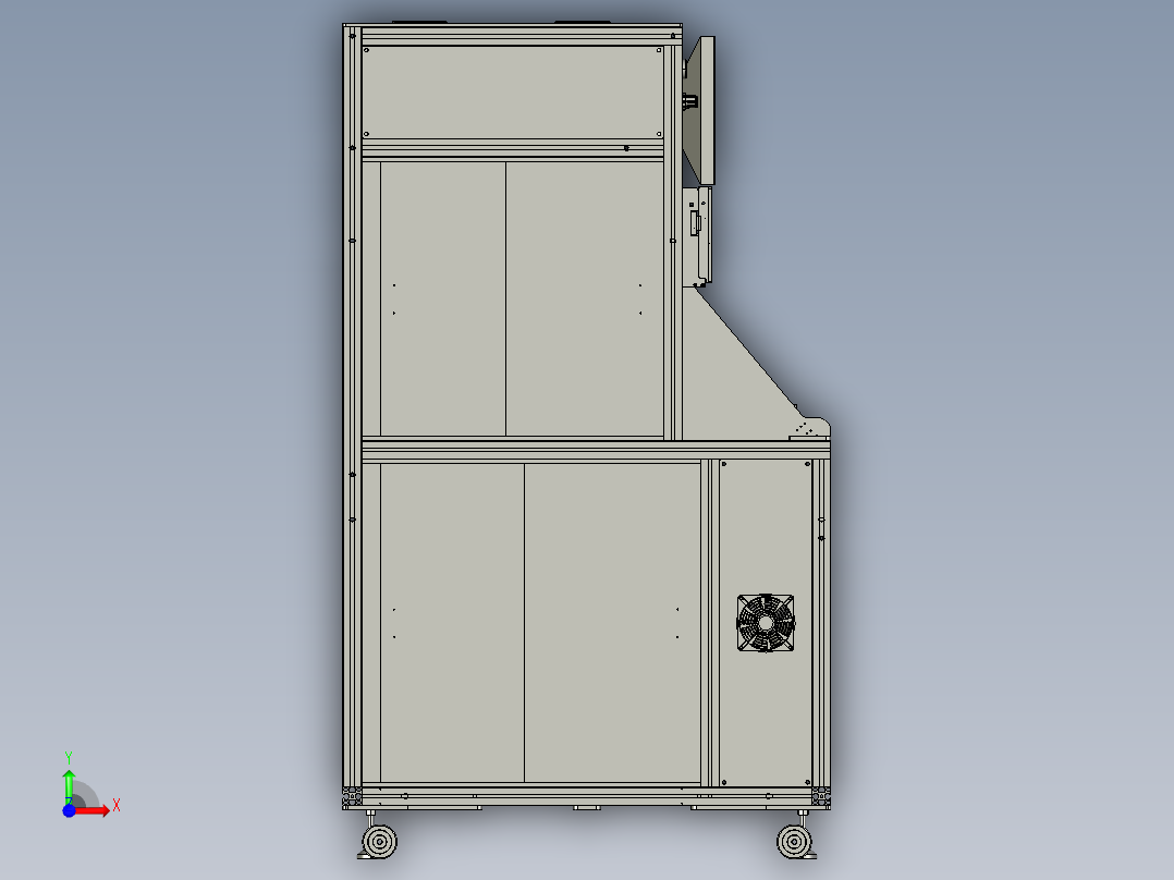 测试机机械前视图