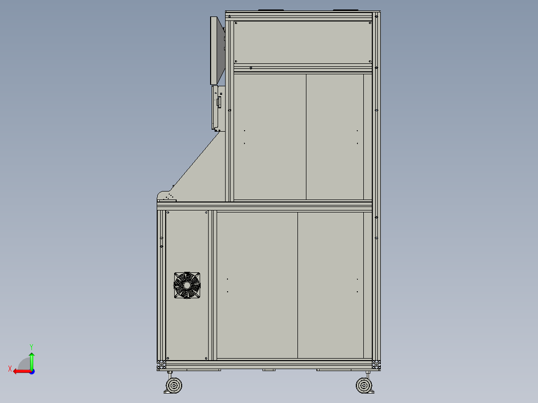 测试机机械后视图