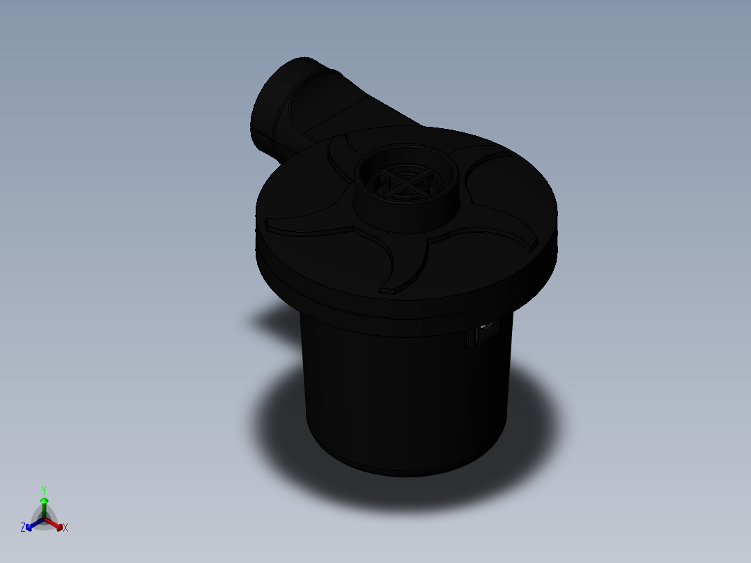 12V电动气泵正等轴测图