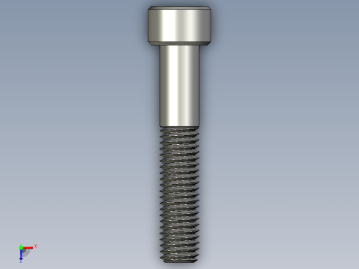 M8 x 1.25mm Thread 45mm LONG SOCKET HEAD CAP SCREW.STEP俯视缩略图