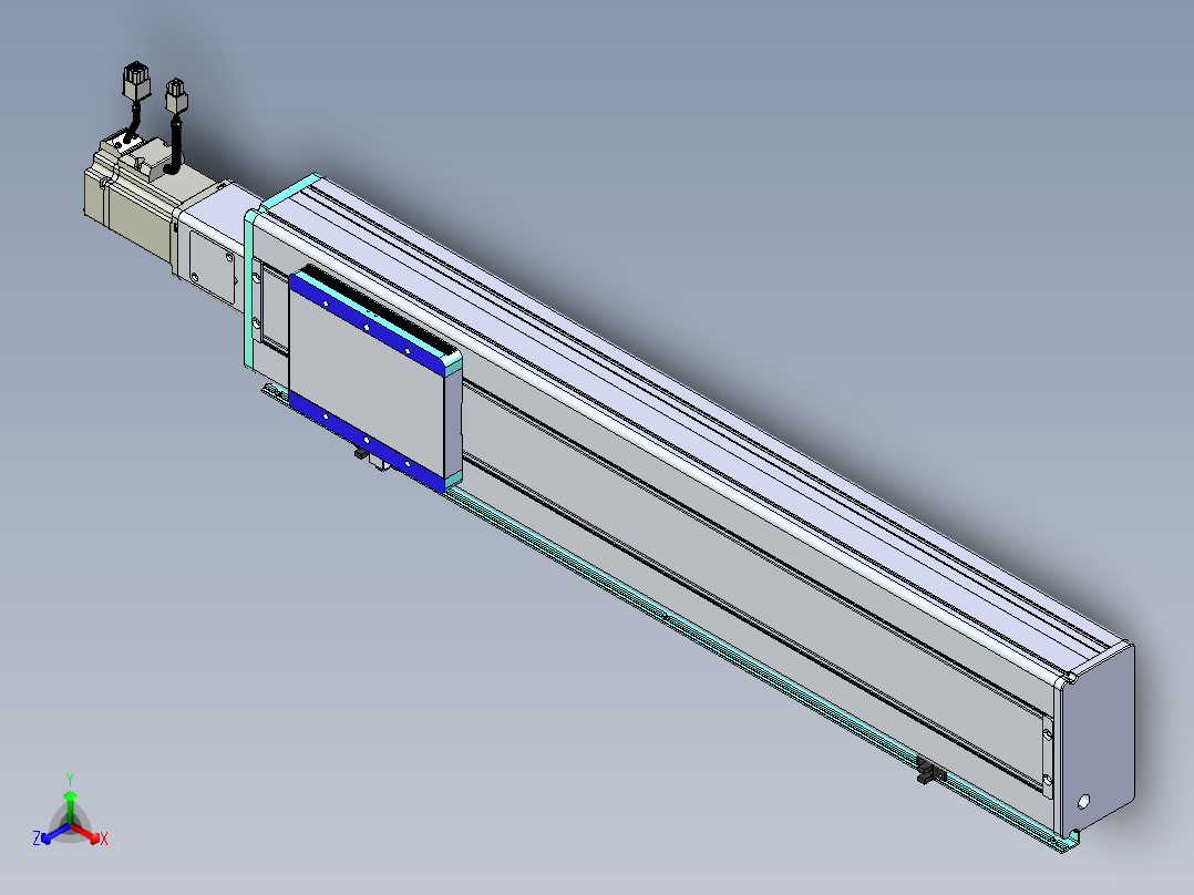 威洛博VC丝杆传动-无尘环境VC14-Lxx-C-S550-BC-ZP40-C3正等轴测图