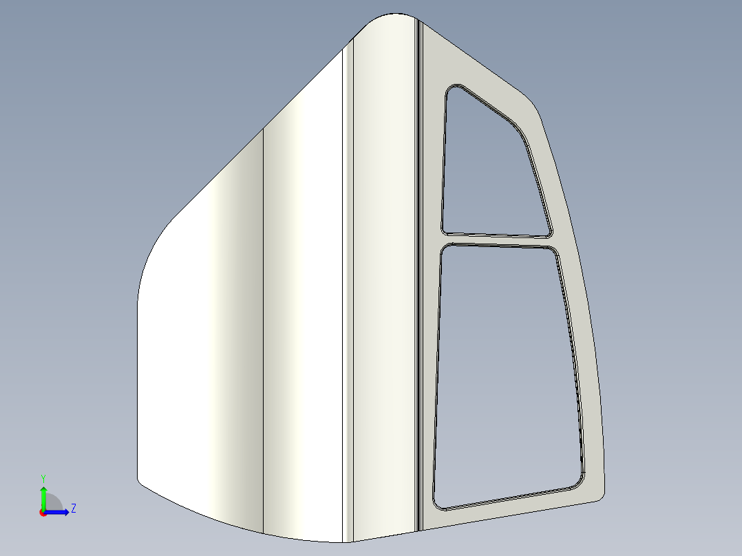 汽车后门板--stp左视图