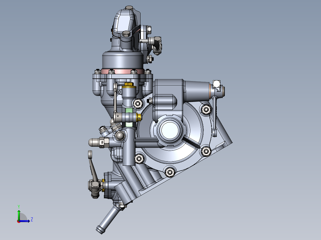 助力控制组件增压控制左视图