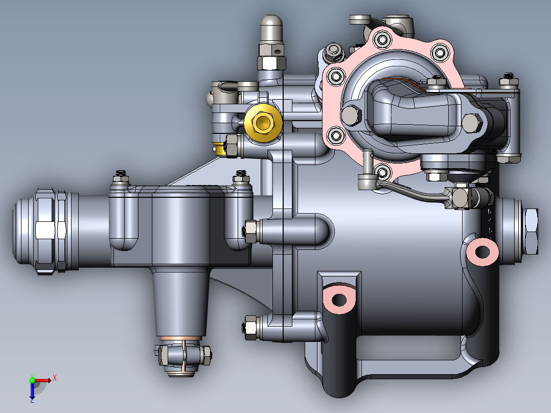 助力控制组件增压控制俯视图