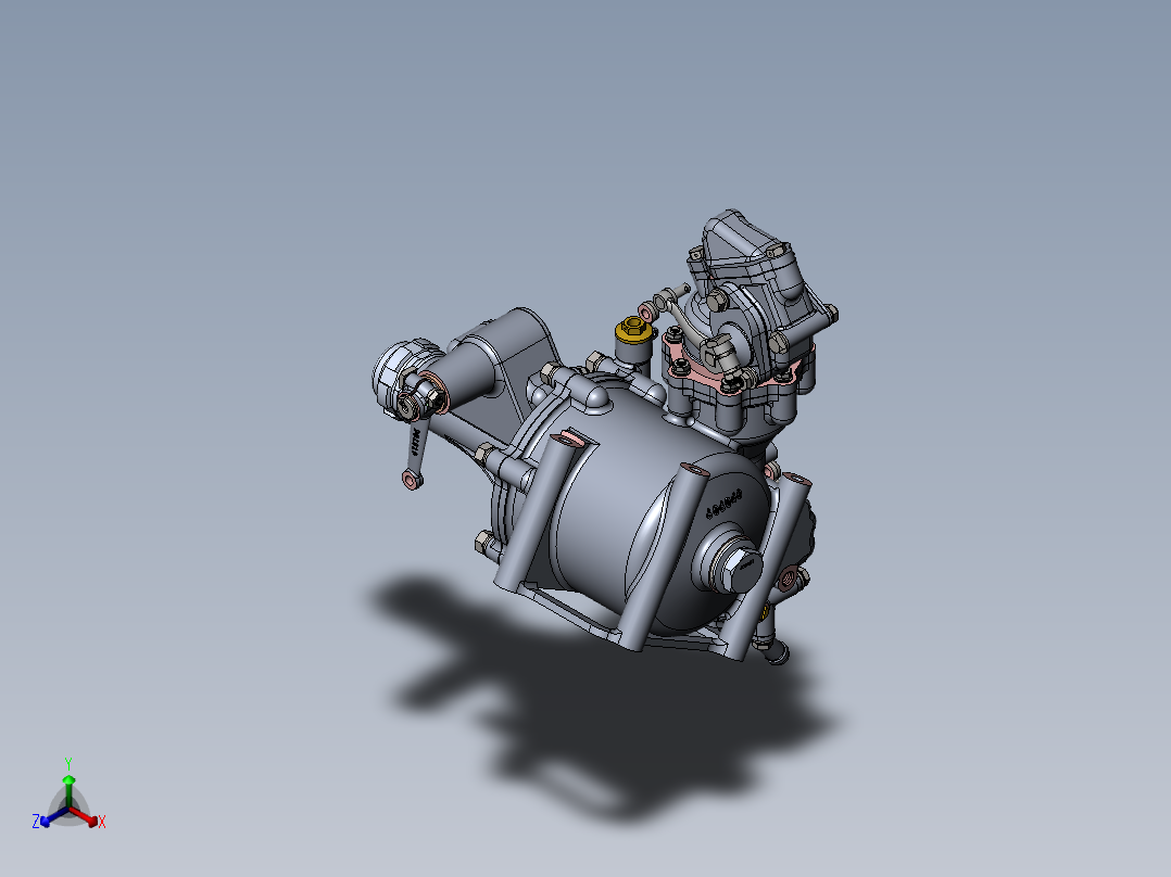 助力控制组件增压控制正等轴测图